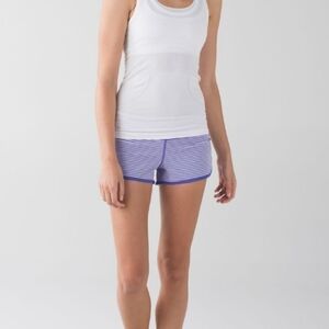 Lululemon Classic Stripe Iris Flower Purple Lavender Run Speed Running Shorts